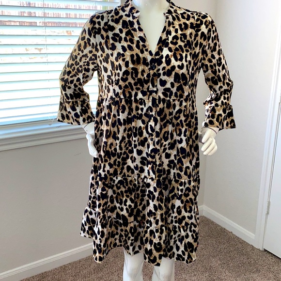 ❤️ **SOLD** New Leopard Shirt Dress - Picture 7 of 9